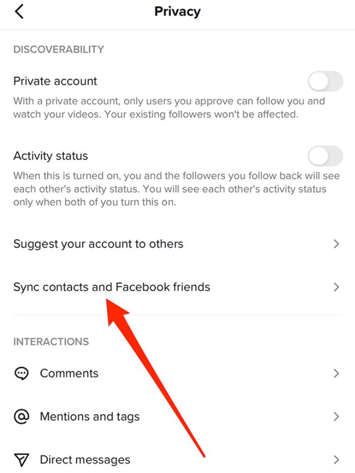 Klik ‘sinkronkan kontak dan teman Facebook’
