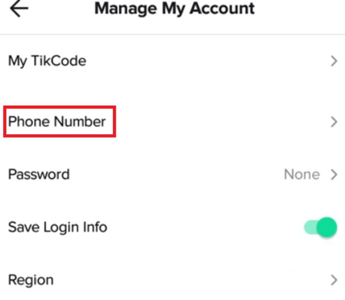 Klik ‘telepon’ cara mengganti nomor telepon di tiktok yang sudah tidak aktif