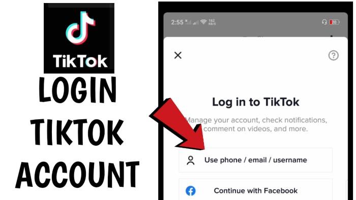 Login ke Akun TikTok- Setelah Robotok terinstal, buka aplikasi TikTok atau login ke akun TikTok melalui website TikTok